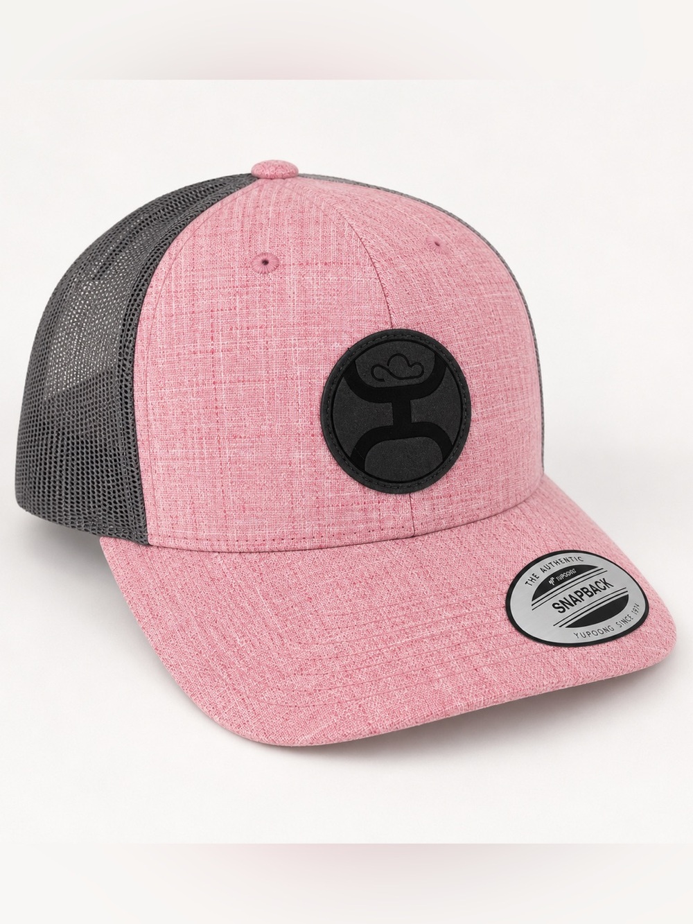 Hooey Pink Front with Gray Mesh Trucker Hat